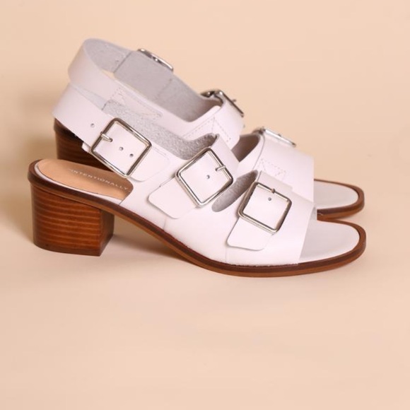 Intentionally Blank White Jill Leather Sandal US9 - Picture 2 of 11